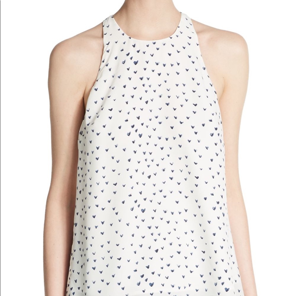 Joie Heart Print Racerback Top - M